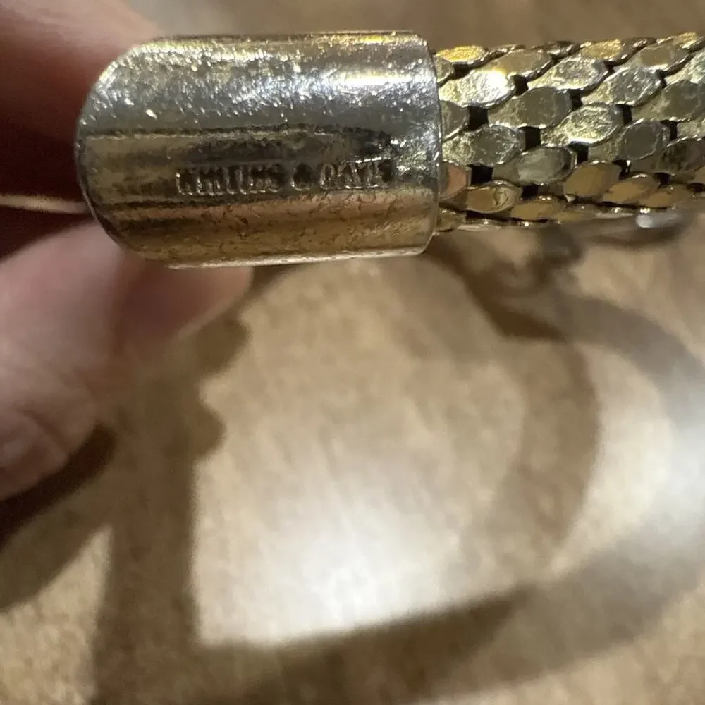 Vintage Whiting & Davis Snake Mesh Heart Key Chain